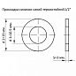 Прокладка 1/2" 10.5 х 19 х 3 мм силикон синий термостойкий